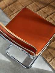 MADE.COM Set of 2 Cinnamon with Jade Green Piping Parker Dining Chairs in Velvet - Image 3 of 4
