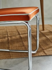 MADE.COM Set of 2 Cinnamon with Jade Green Piping Parker Dining Chairs in Velvet - Image 4 of 4