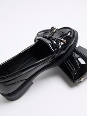 River Island Black Bow Fringe Loafers - Image 4 of 5