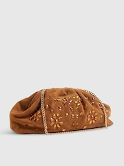River Island Encrusted Ruched Suede Clutch - 5суретінің 2 суреті