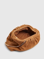 River Island Encrusted Ruched Suede Clutch - 5суретінің 4 суреті