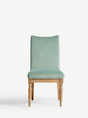 Laura Ashley Set of 2 Annaly Velvet Fern Green Sarsden Dining Chairs - Image 2 of 6