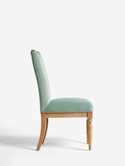 Laura Ashley Set of 2 Annaly Velvet Fern Green Sarsden Dining Chairs - Image 5 of 6