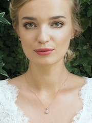Ivory & Co Rose Gold Balmoral Crystal Dainty Earrings - Image 3 of 5