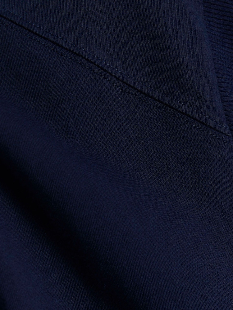River Island Blue 100% Cotton Rib Cuff T-Shirt - Image 4 of 4