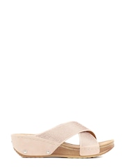 Pavers Pink Heeled Mule Sandals - Image 1 of 5