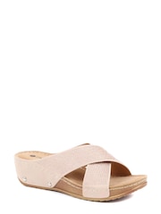 Pavers Pink Heeled Mule Sandals - Image 2 of 5