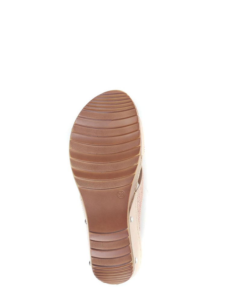 Pavers Pink Heeled Mule Sandals - Image 5 of 5