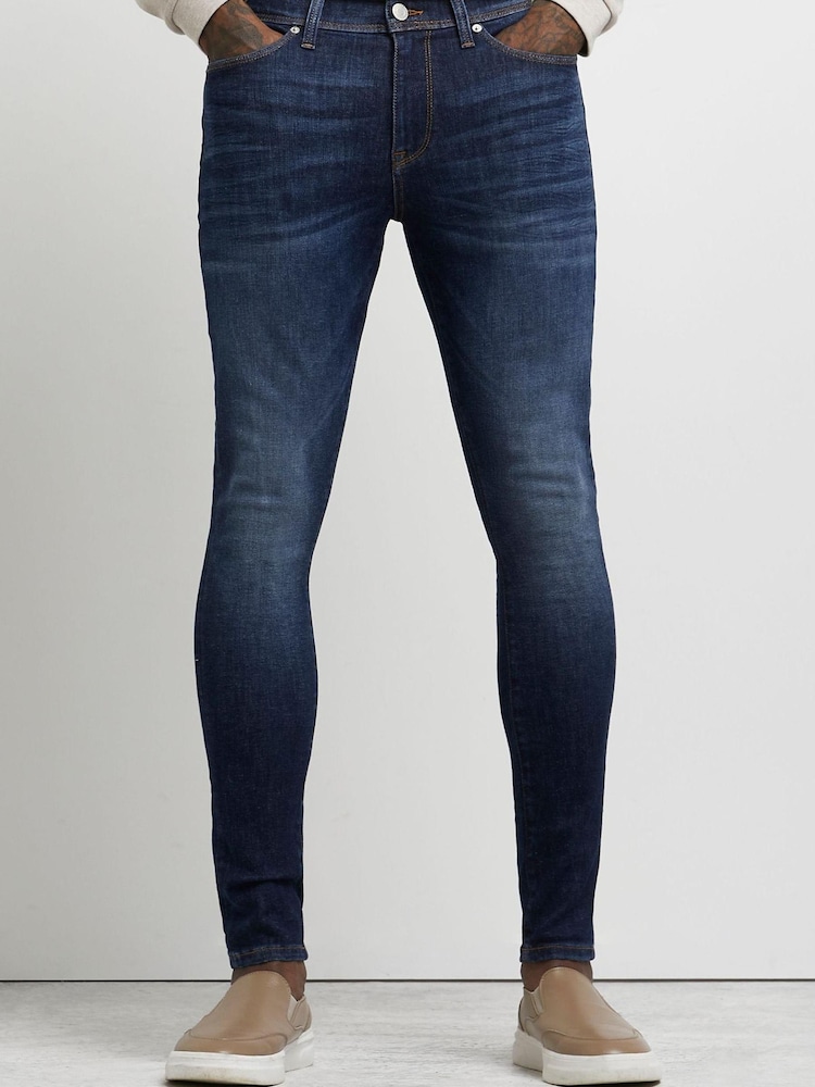 River Island Dark Spray on Bombay Jeans, Blau - Bild 1 von 5