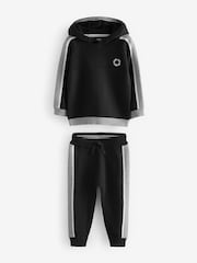 Black Knitted 100% Cotton Hoodie and Joggers Set (3mths-7yrs) - Image 5 of 9