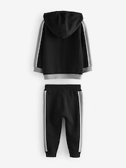 Black Knitted 100% Cotton Hoodie and Joggers Set (3mths-7yrs) - Image 6 of 9