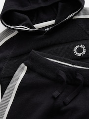 Black Knitted 100% Cotton Hoodie and Joggers Set (3mths-7yrs) - Image 7 of 9