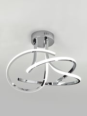 Chrome Sculptural LED Flush Ceiling Light - Image 1 of 6