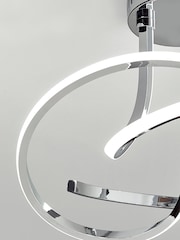 Chrome Sculptural LED Flush Ceiling Light - Image 3 of 6