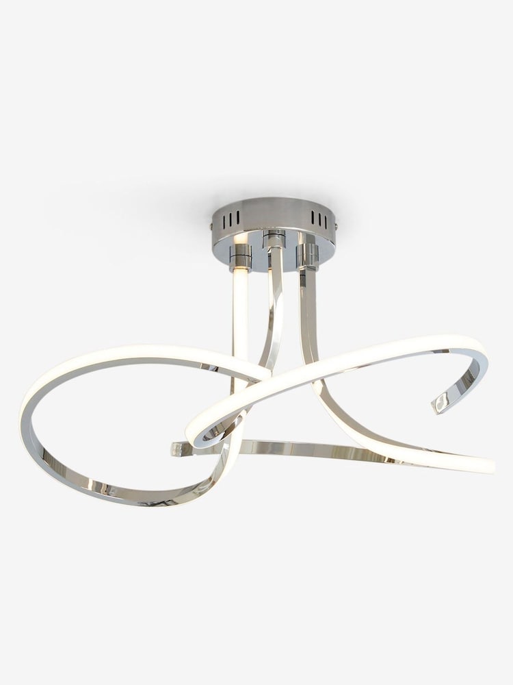 Chrome Sculptural LED Flush Ceiling Light - Image 5 of 5 Chrome Sculptural LED Flush Ceiling Light - Image 5 of 5