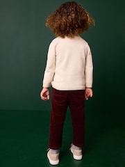 Ecru Santa Snowman 100% Cotton Christmas Long Sleeve Knitted Polo Shirt (3mths-7yrs) - Image 3 of 7