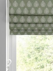Emily Bond Sage Green 100% Cotton Jaipur Made to Measure Roman Blinds - Image 2 of 6