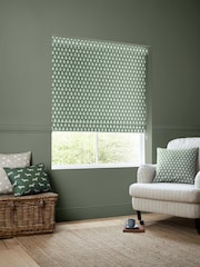 Emily Bond Sage Green 100% Cotton Jaipur Made to Measure Roman Blinds - Image 5 of 6