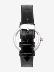 Black Croc Effect Simple Strap Watch - Image 3 of 4