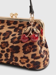 River Island Brown Leopard Print Framed Clutch Bag - Image 6 of 6