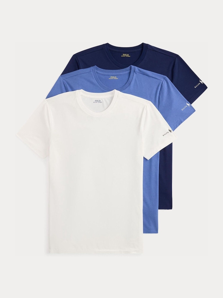 Polo Ralph Lauren White Cotten Blend T-Shirts 3 Pack - Image 1 of 6