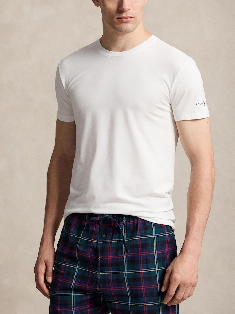 Polo Ralph Lauren White Cotten Blend T-Shirts 3 Pack - Image 2 of 6