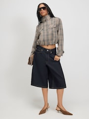 River Island Grey Funnel Neck Bomber Jacket - Image 1 of 4