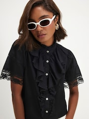 River Island Black Ruffle Blouse - Image 4 of 4