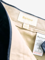 Barbour® Navy Slim Fit Cotton Linen Suit Trousers - Image 6 of 13