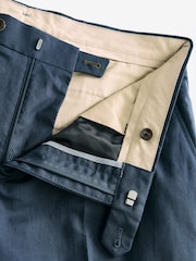 Barbour® Navy Slim Fit Cotton Linen Suit Trousers - Image 7 of 13