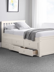 Julian Bowen White Maisie 3 Drawer Storage Bed with Pull Out Underbed - Image 1 of 6