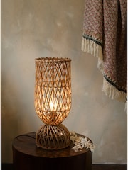 French Connection Natural Rattan Kylo Table Lamp - Image 1 of 4