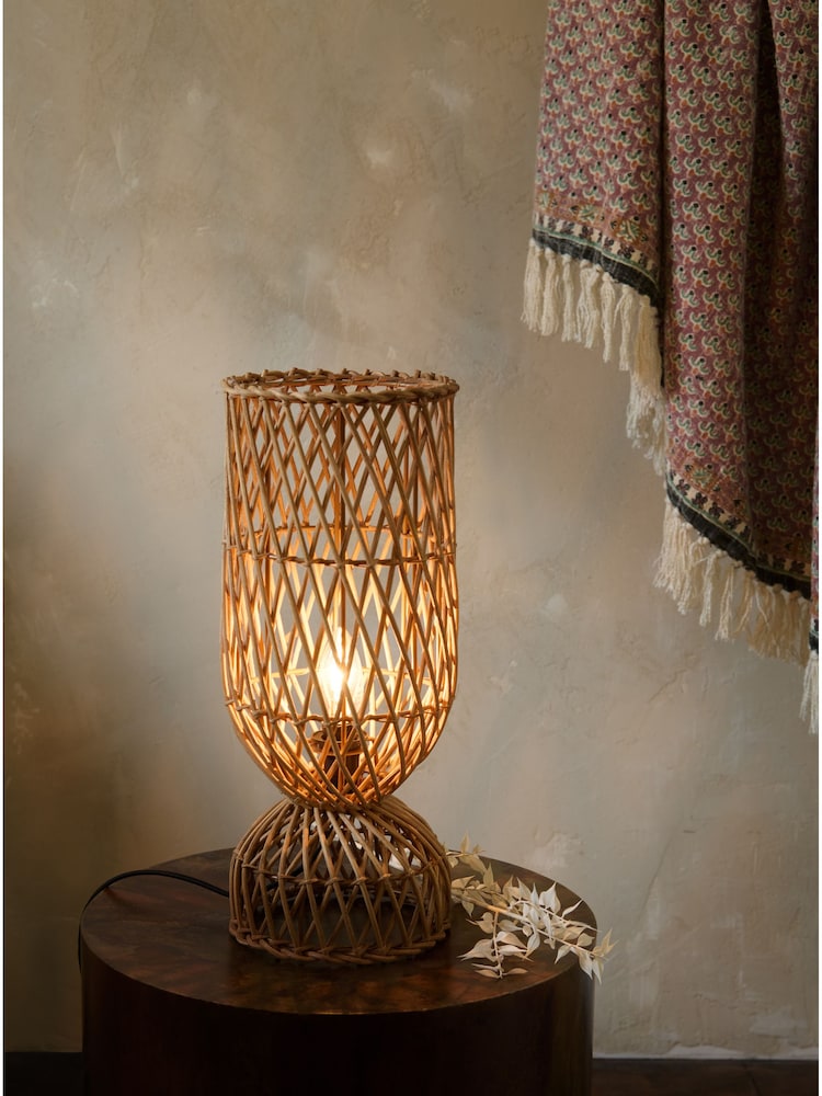 French Connection Natural Rattan Kylo Table Lamp - Image 1 of 4