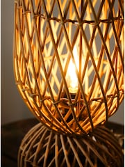 French Connection Natural Rattan Kylo Table Lamp - Image 3 of 4