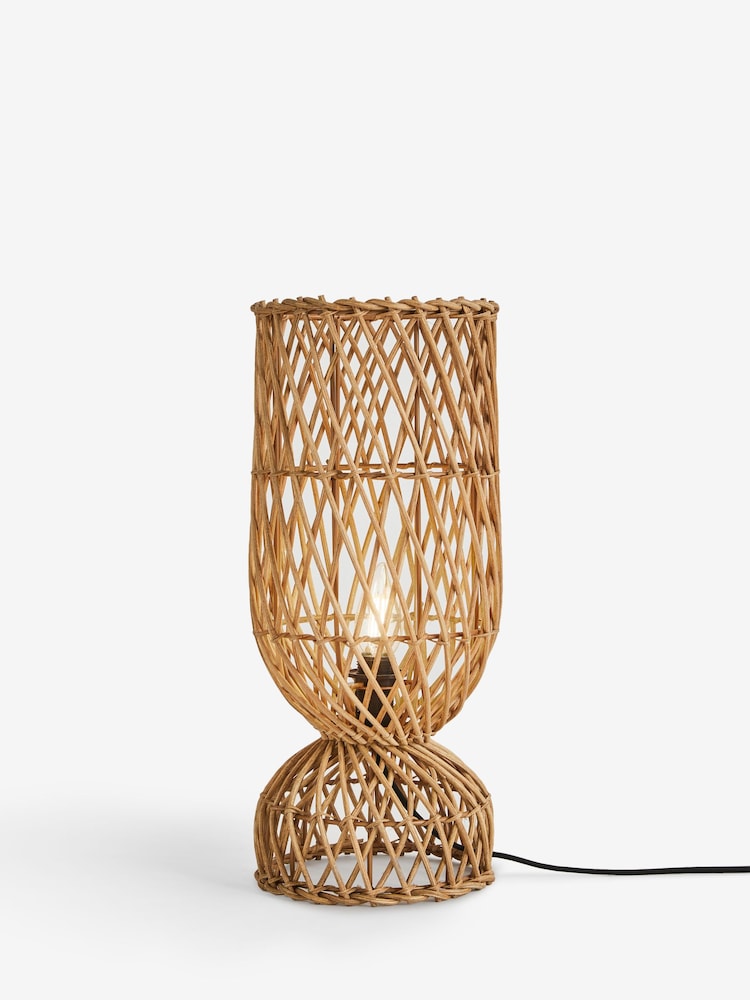 French Connection Natural Rattan Kylo Table Lamp - Image 4 of 4