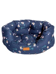FatFace Blue Brush Floral Deluxe Slumber Dog Bed - Image 2 of 3
