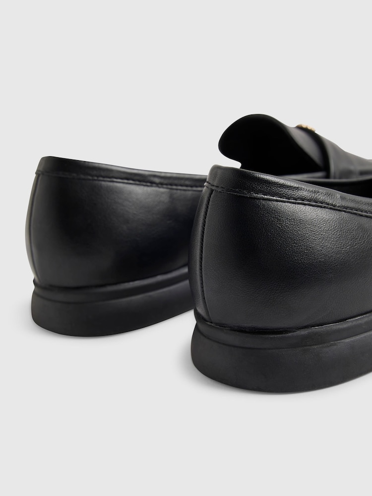 River Island Black Metal Decal Loafers - Image 6 of 6