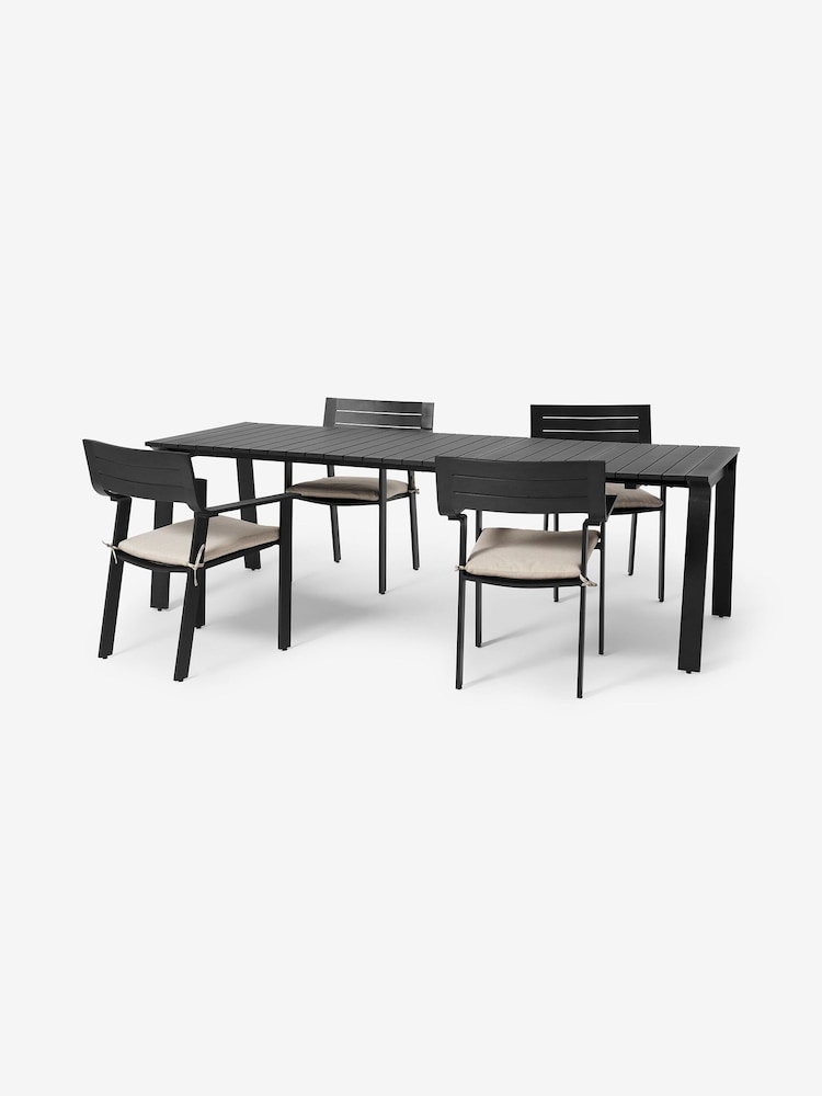 MADE.COM Grey Kochi Garden 4 Seater Dining Set - Image 1 of 10
