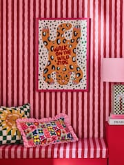 Eleanor Bowmer Pink/Orange Leopard Wall Art - Image 2 of 6