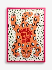 Eleanor Bowmer Pink/Orange Leopard Wall Art - Image 3 of 6