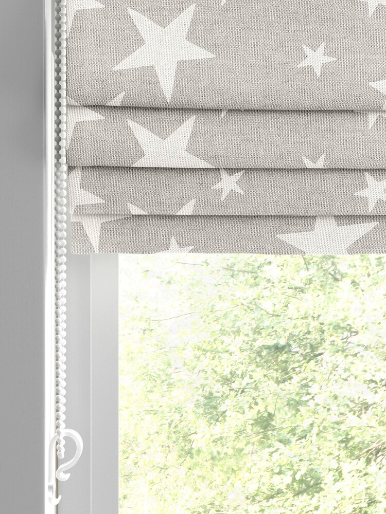 Emily Bond Pebble Grey 100% Cotton St Maws Made to Measure Roman Blinds - Image 2 of 6