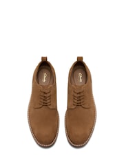 Clarks Brown Suede Leather Suede Aldwin Lace Shoes - Image 6 of 7
