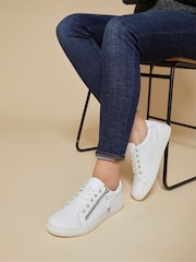 Jones Bootmaker Ladies Side Zip Casual Trainers - Image 1 of 6