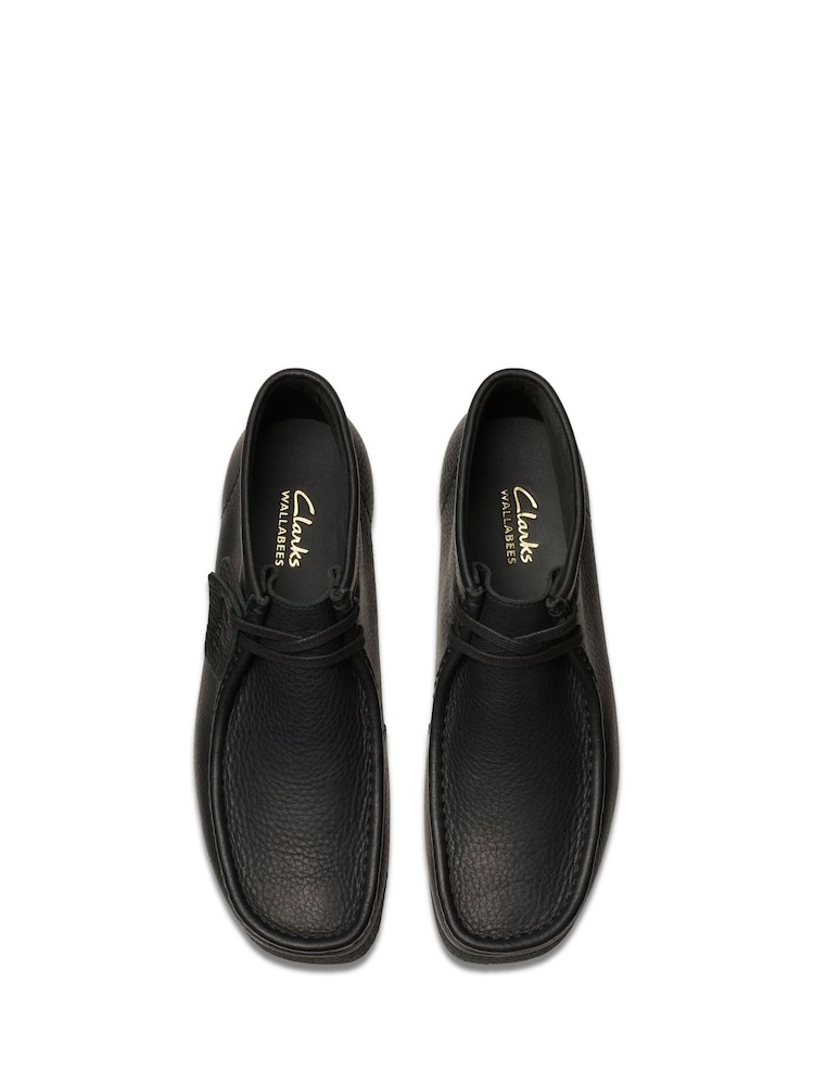 Clarks Black Leather Wallabee EVO BT Boots - Image 2 of 7