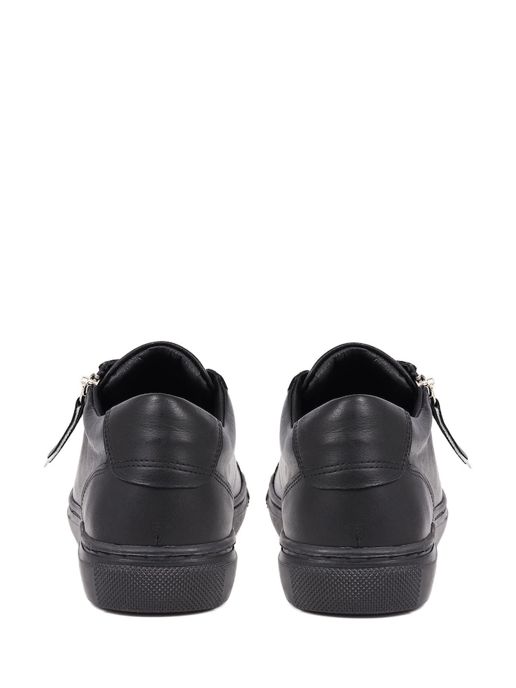 Jones Bootmaker Black/Black Standard Fit Ladies Side Zip Casual Trainers - Image 5 of 6