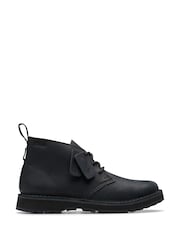Clarks Black Leather Solsbury Derby Boots - Image 1 of 7