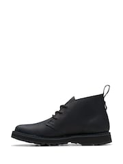 Clarks Black Leather Solsbury Derby Boots - Image 6 of 7