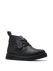 Clarks Black Leather Solsbury Derby Boots - Image 7 of 7