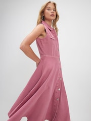 River Island Långärmad Midi Skjortklänning - Bild 4 av 4