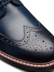 Clarks Blue Leather Aldwin Limit Shoes - Image 2 of 2